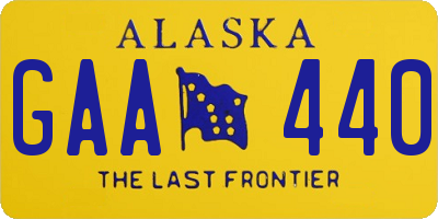 AK license plate GAA440