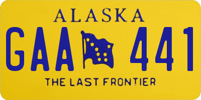 AK license plate GAA441