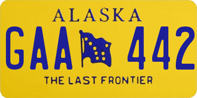 AK license plate GAA442