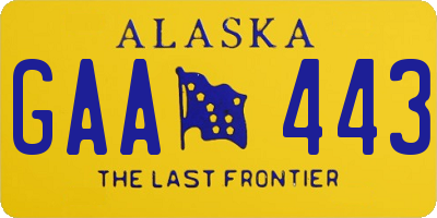 AK license plate GAA443