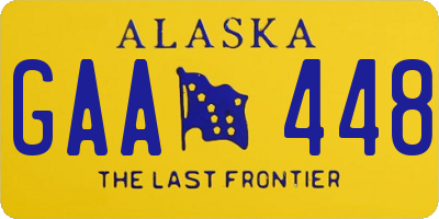 AK license plate GAA448