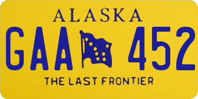 AK license plate GAA452