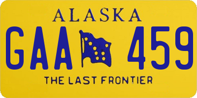 AK license plate GAA459