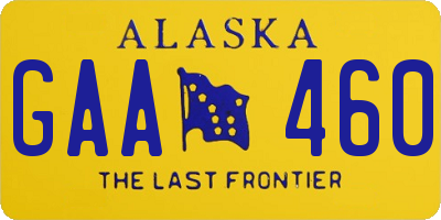 AK license plate GAA460