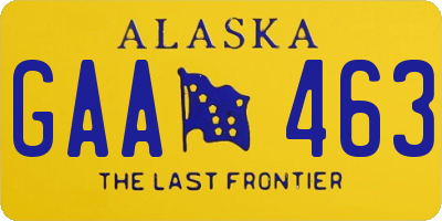 AK license plate GAA463