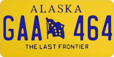 AK license plate GAA464