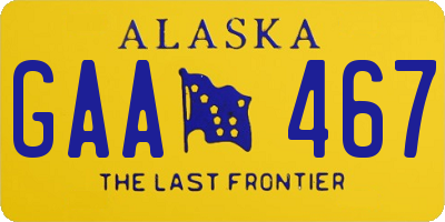 AK license plate GAA467