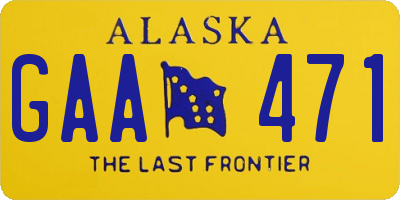 AK license plate GAA471