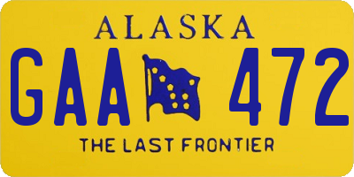 AK license plate GAA472