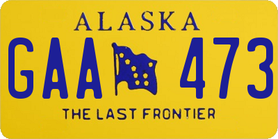 AK license plate GAA473