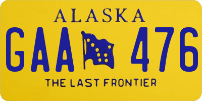 AK license plate GAA476