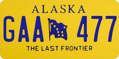 AK license plate GAA477