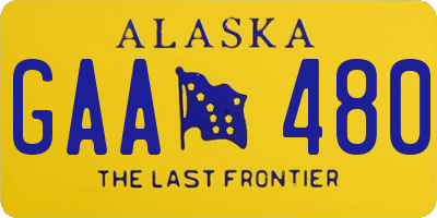 AK license plate GAA480