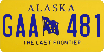 AK license plate GAA481