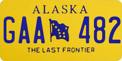 AK license plate GAA482