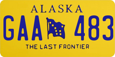 AK license plate GAA483