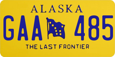 AK license plate GAA485