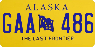 AK license plate GAA486