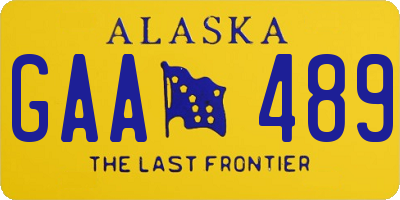 AK license plate GAA489