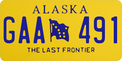 AK license plate GAA491