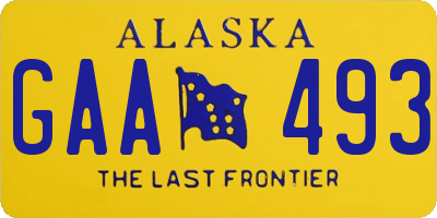 AK license plate GAA493