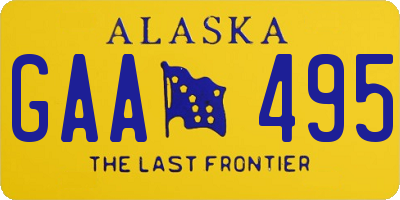 AK license plate GAA495