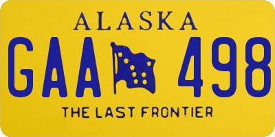 AK license plate GAA498