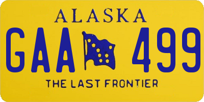 AK license plate GAA499