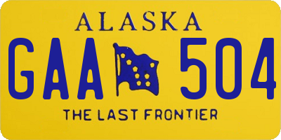 AK license plate GAA504