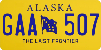 AK license plate GAA507