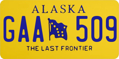 AK license plate GAA509