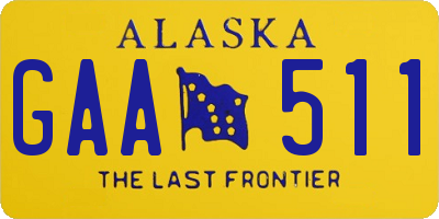 AK license plate GAA511