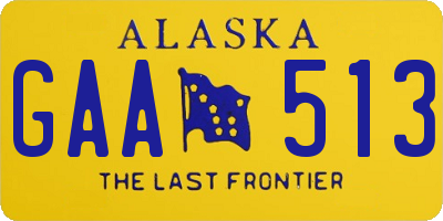 AK license plate GAA513