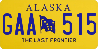 AK license plate GAA515