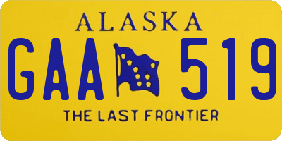 AK license plate GAA519