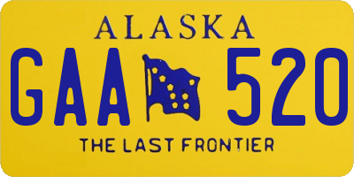 AK license plate GAA520