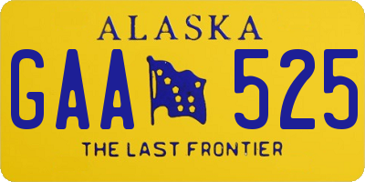 AK license plate GAA525