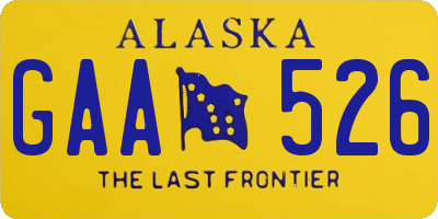 AK license plate GAA526