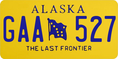 AK license plate GAA527