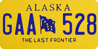 AK license plate GAA528