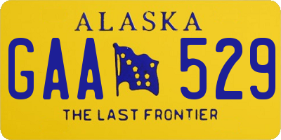 AK license plate GAA529