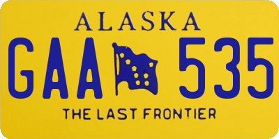 AK license plate GAA535