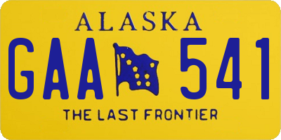 AK license plate GAA541