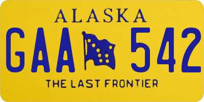 AK license plate GAA542