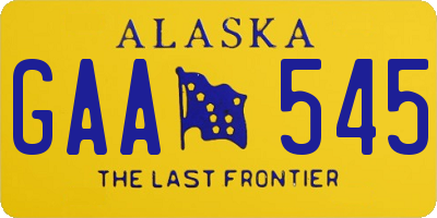 AK license plate GAA545