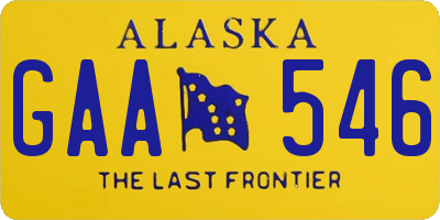 AK license plate GAA546