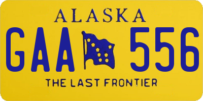 AK license plate GAA556