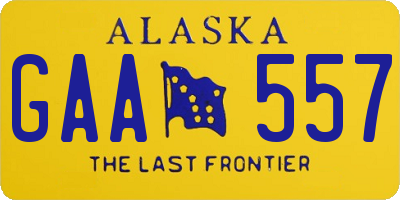 AK license plate GAA557