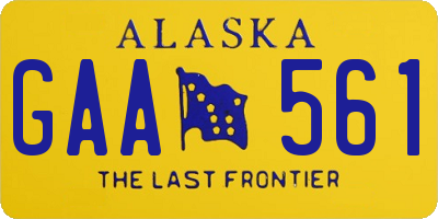 AK license plate GAA561