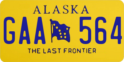 AK license plate GAA564